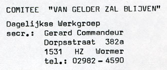 Comitee Van Gelder Zal Blijven