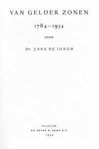 Van Gelder Zonen 1784 - 1934 Van Gelder Zonen 1784 - 1934