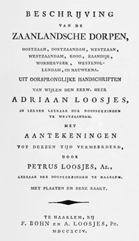 Beschrijving van de Zaanlandsche dorpen Beschrijving van de Zaanlandsche dorpen