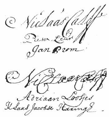 Handtekening Nicolaas Corneliz. Calff