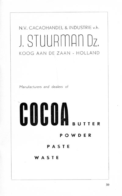 nv Cacaohandel &Industrie v.h. J. Stuurman Dz