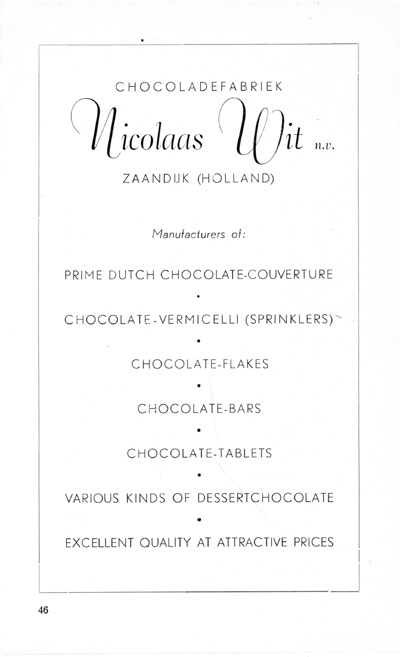 Chocoladefabriek Nicolaas Wit nv