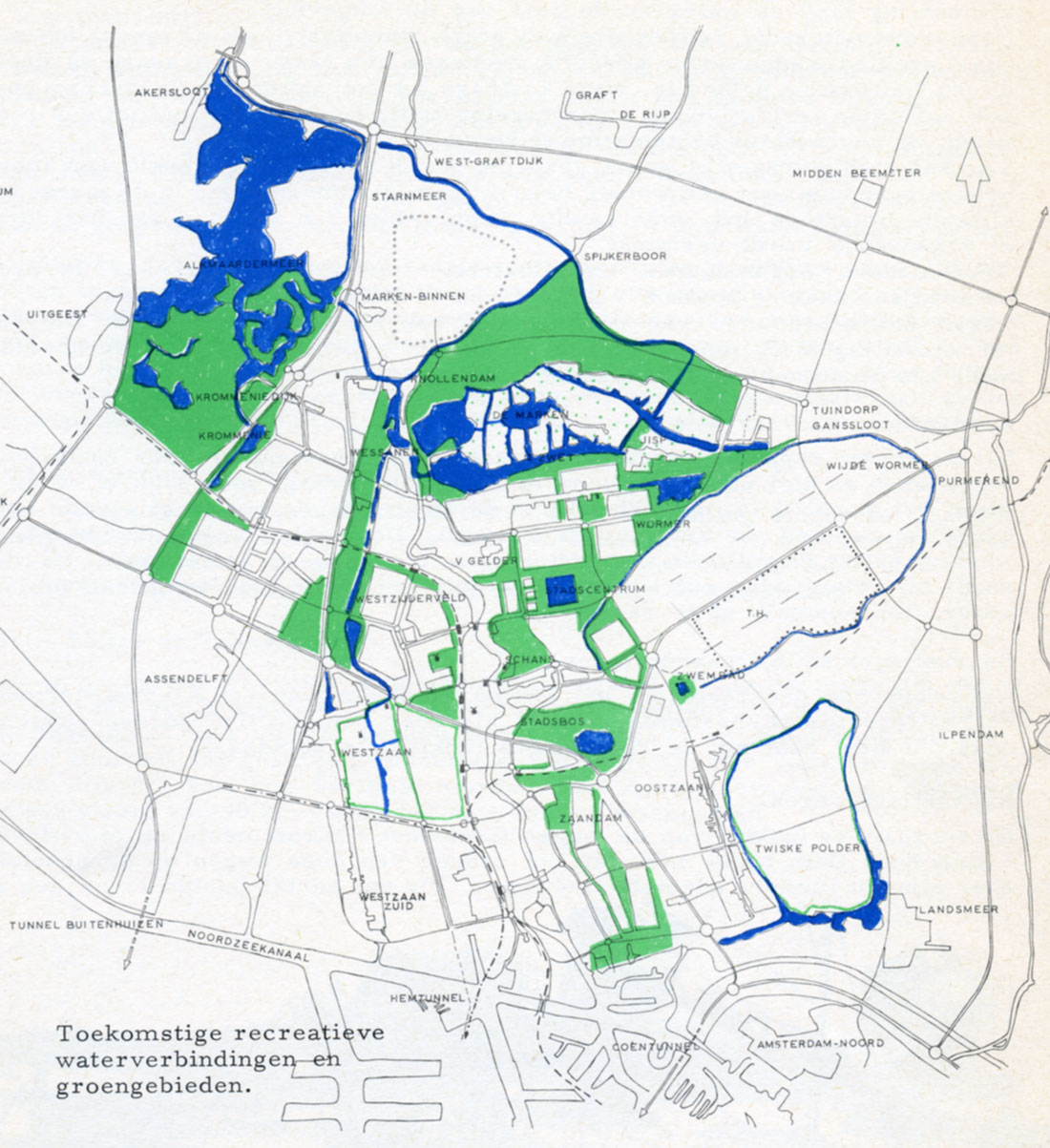 Recreatieve waterverbindingen en groengebieden